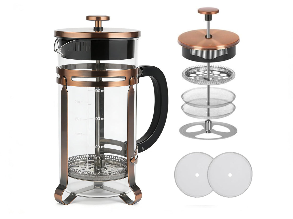21oz Stainless Steel Glass French Press X8363