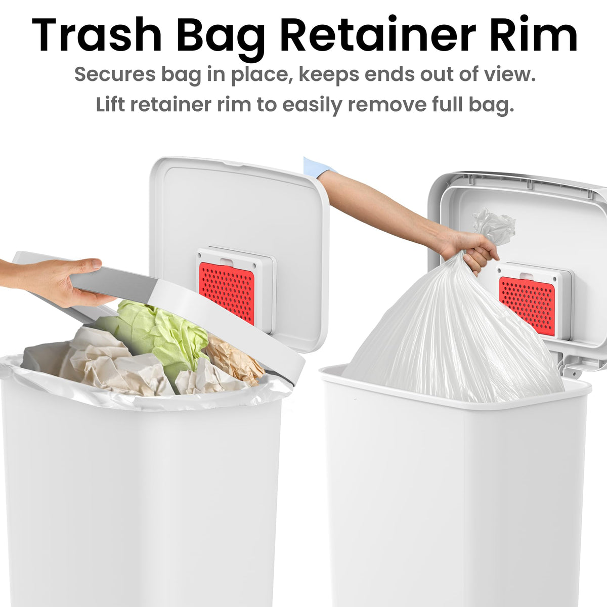 13.2 Gal Step Pedal Kitchen Trash Can with Odor Filter G457
