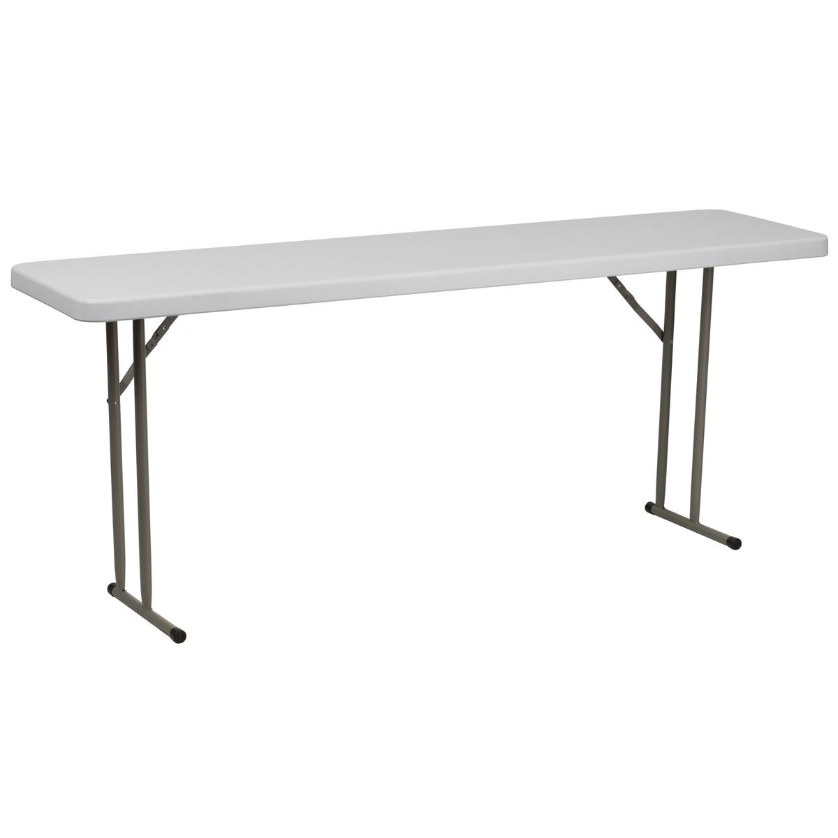 6-Foot Rectangle Granite White Plastic Folding Training Table K8639