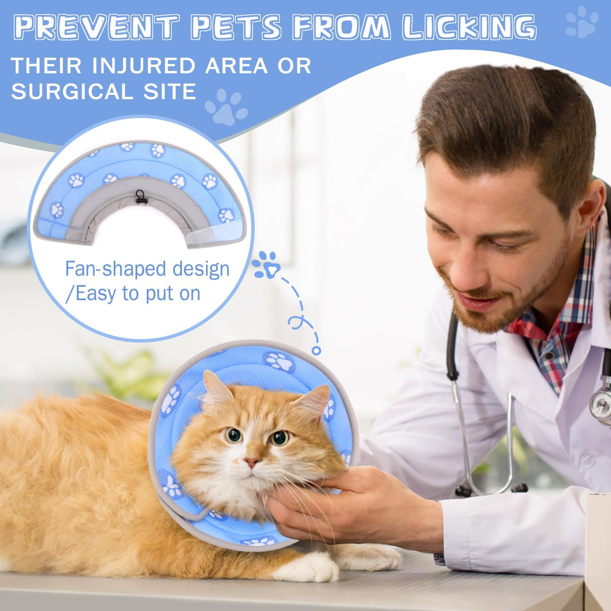 Soft Adjustable Cat Elizabethan Collar X173