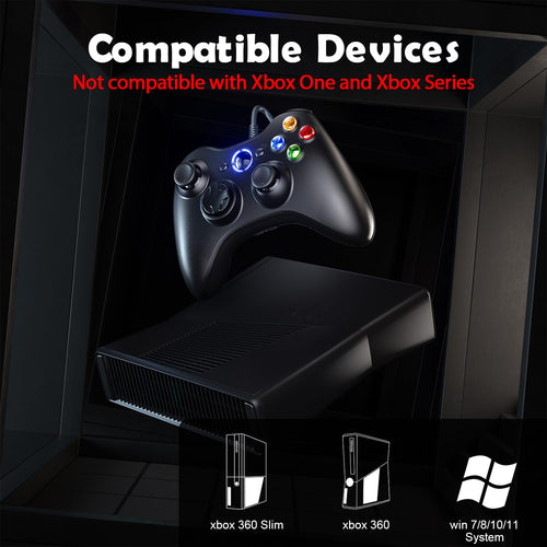 10ft Wired Controller with Upgraded Joystick, Double Shock, 2.5mm Audio Jack - 2 Pack V98007