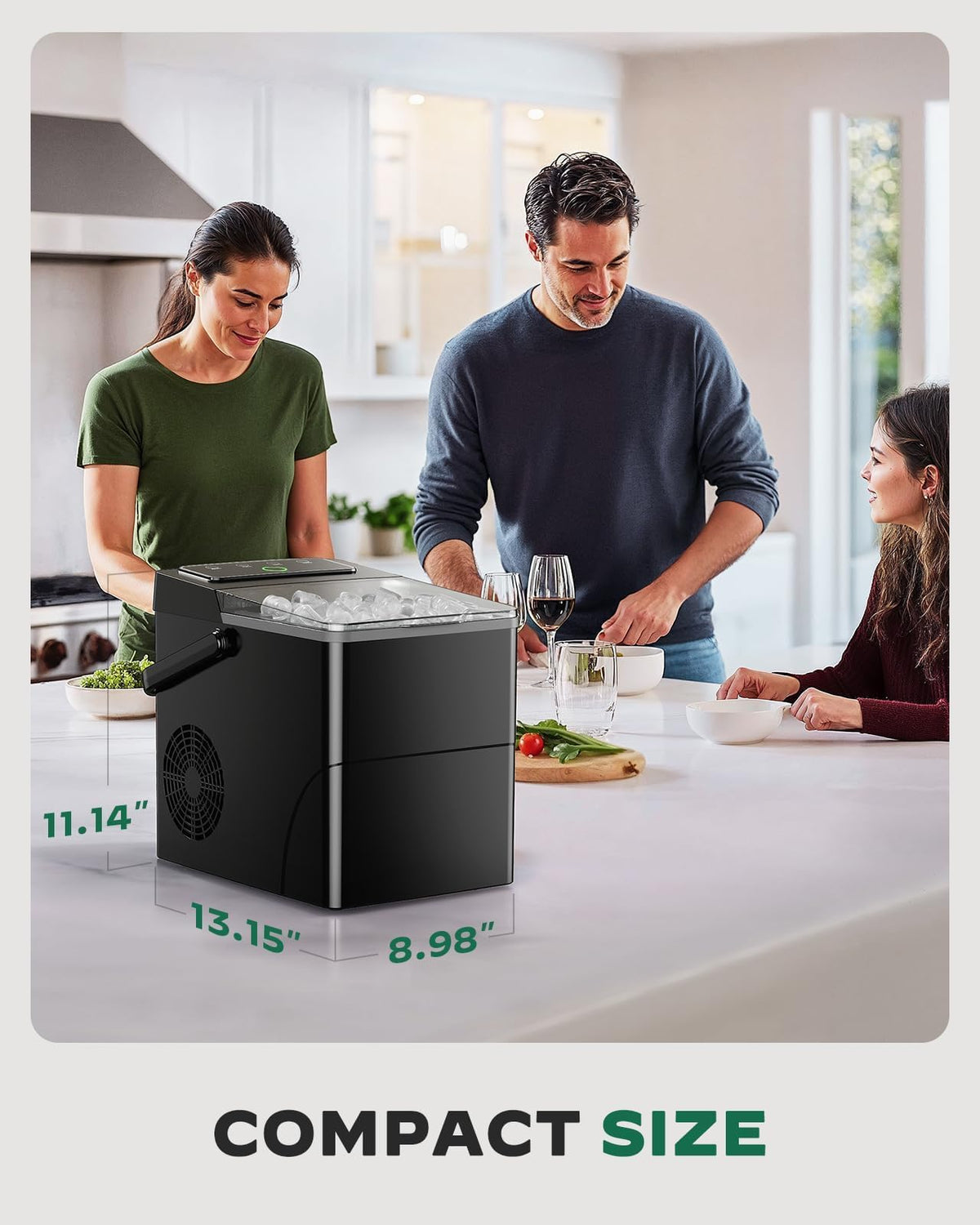 Countertop Ice Maker with 2.5L Ice Basket & 1.8L Water Tank, 26Lbs/24H G419928