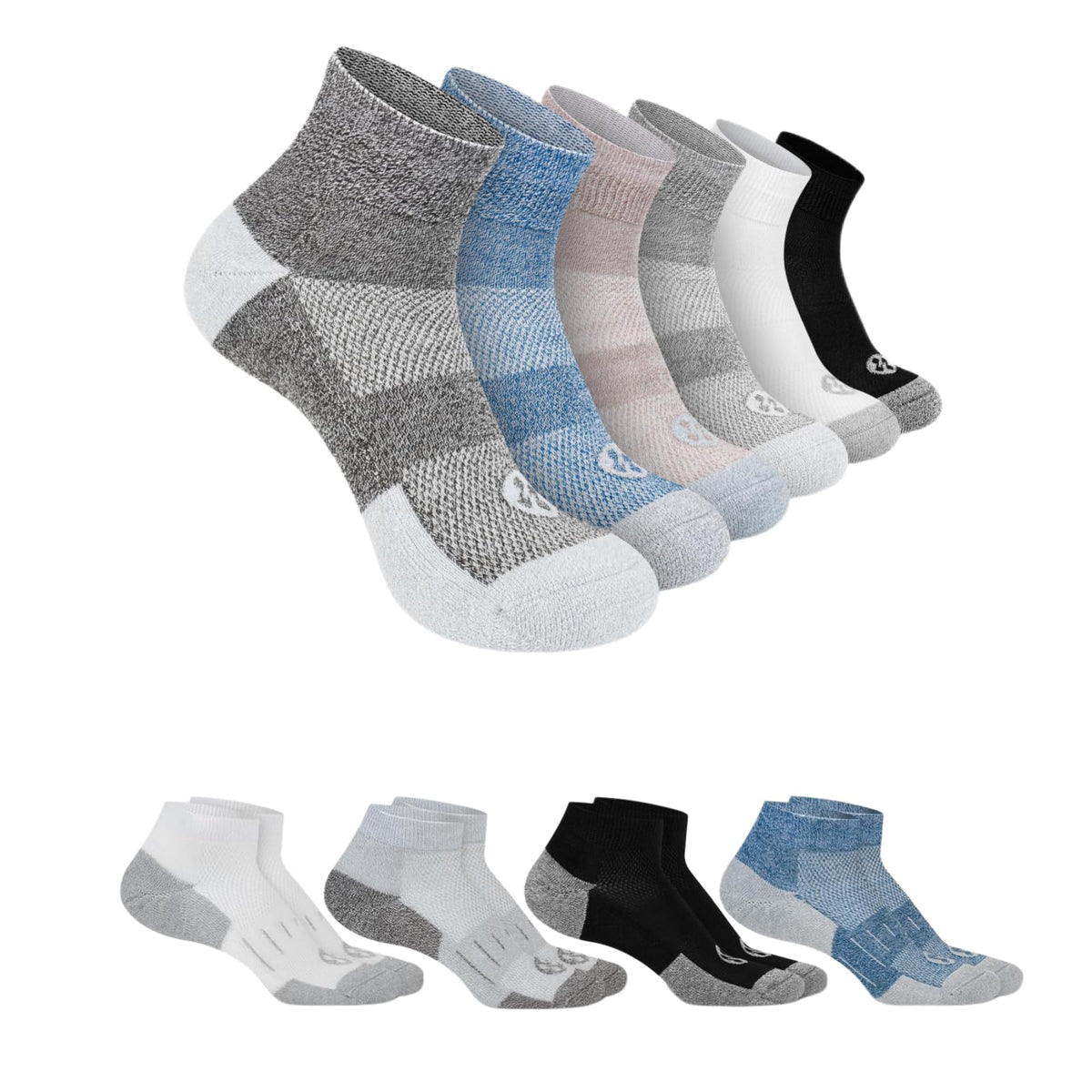 Diabetic Socks for Men, 10 Pairs Ankle & Low Cut Size 9-15 D435914