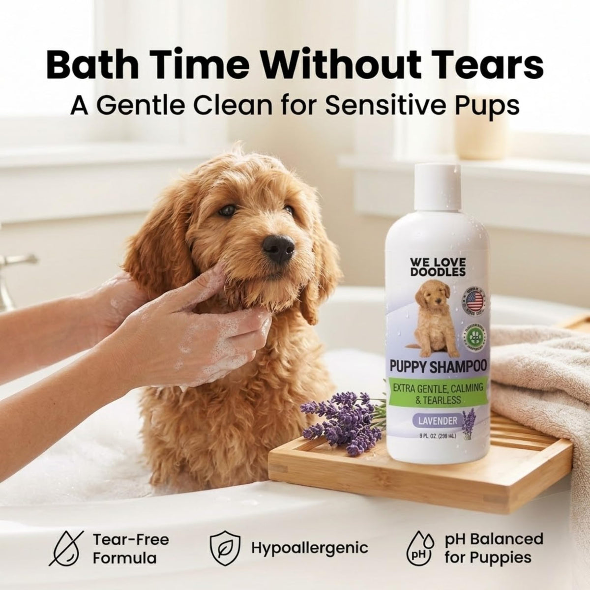 Tearless Hypoallergenic Puppy Shampoo & Conditioner 8 oz N883