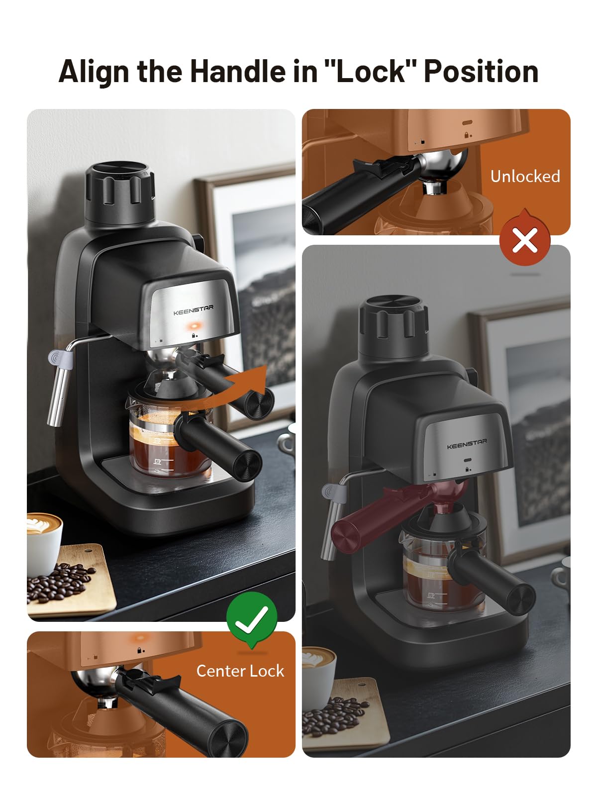 800W Compact 4-Cup Espresso Machine G68001