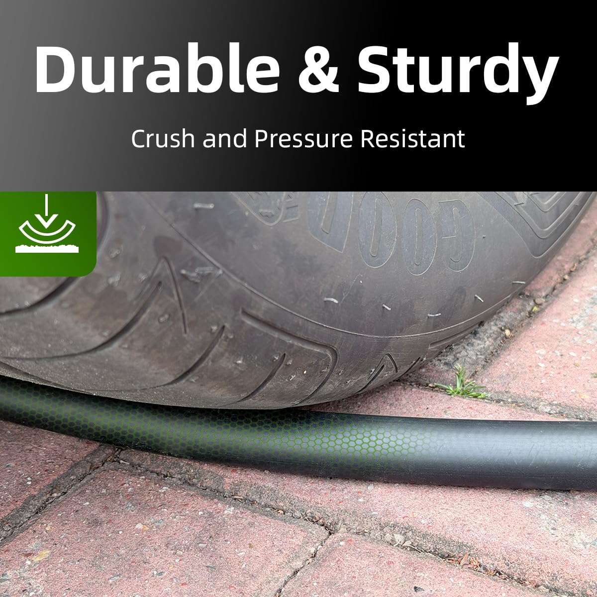 100FT x 3/4" Heavy Duty Rubber Garden Hose H7074