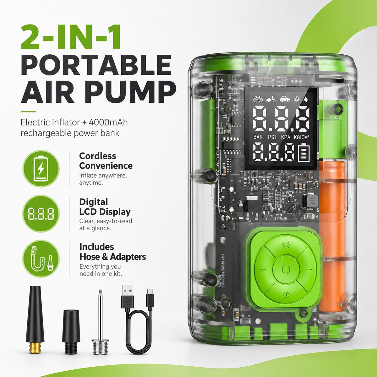 Cordless Portable Air Compressor 150 PSI Auto Shut-Off O279015