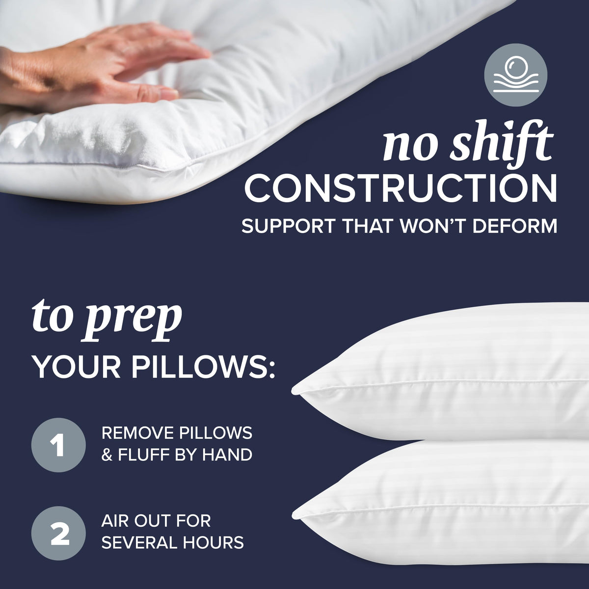 King Size Soft Down Alternative Bed Pillows with Cooling Pillowcases F309