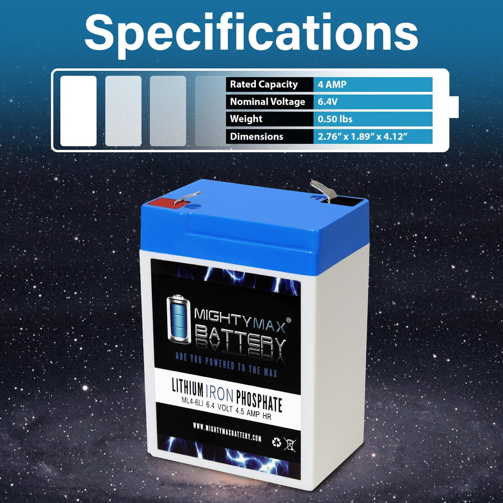 6V 4.5AH Lithium Replacement Battery M951