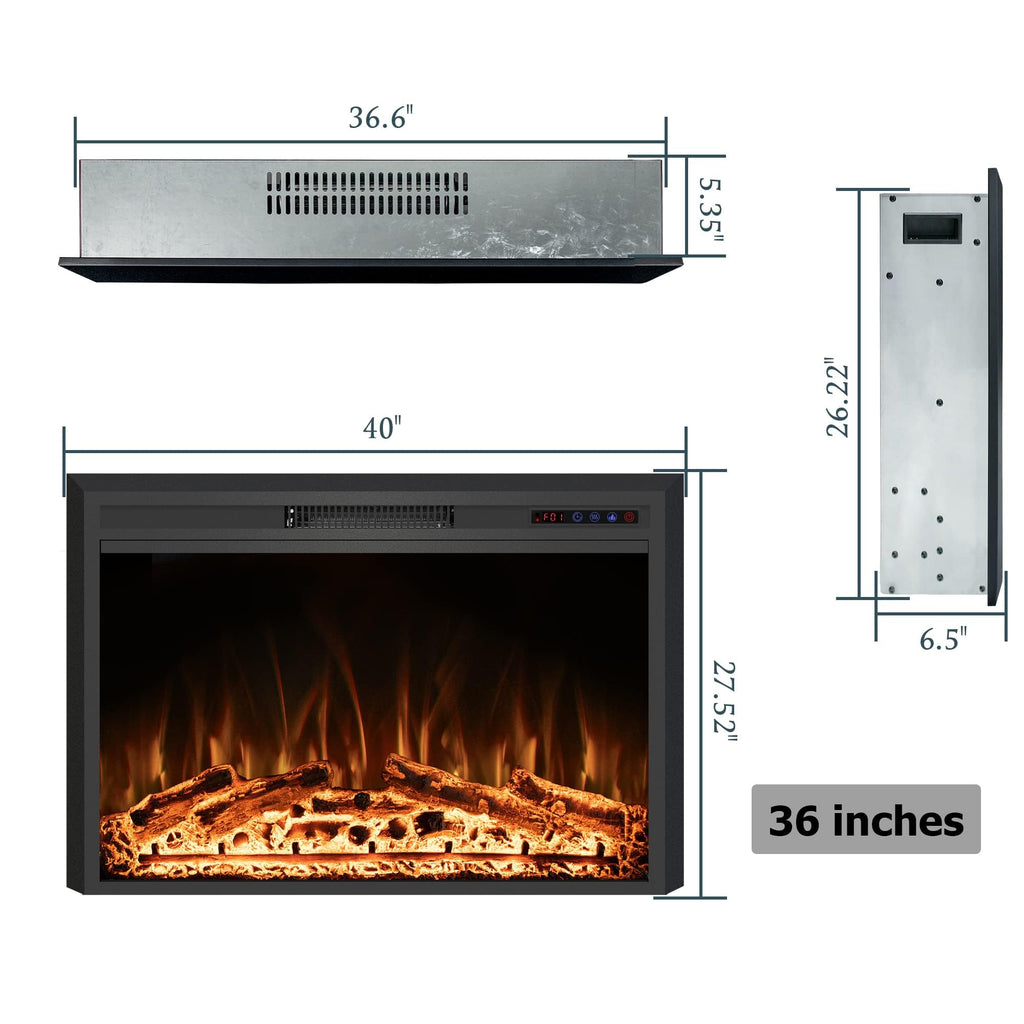 Black Electric Fireplace Trim E9836