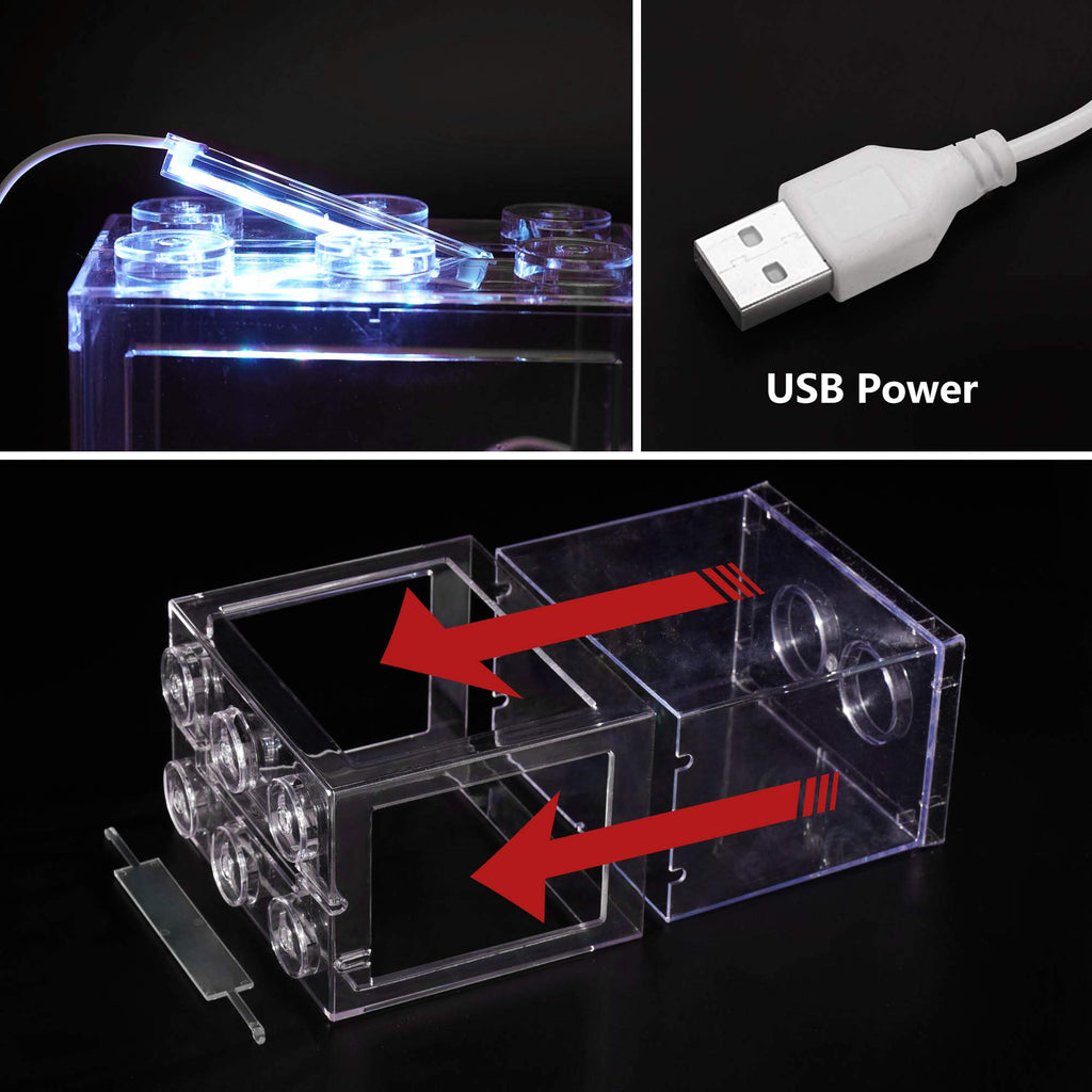 0.6 Gallon Betta Fish Tank Aquarium Kit with LED Lighting E384096