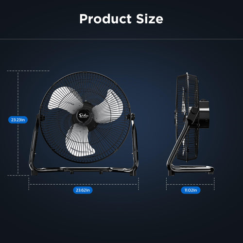 20" 3-Speed High Velocity Industrial Floor Fan, 2 Pack D1283