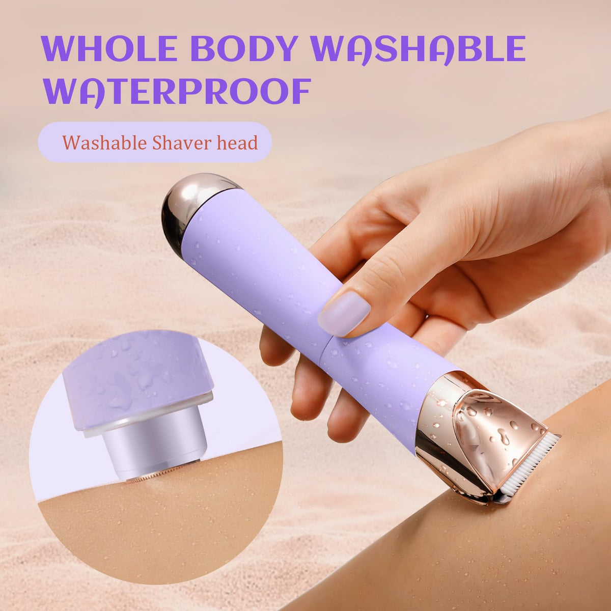2-in-1 Electric Razor and Pubic Hair Trimmer with LED Light J396