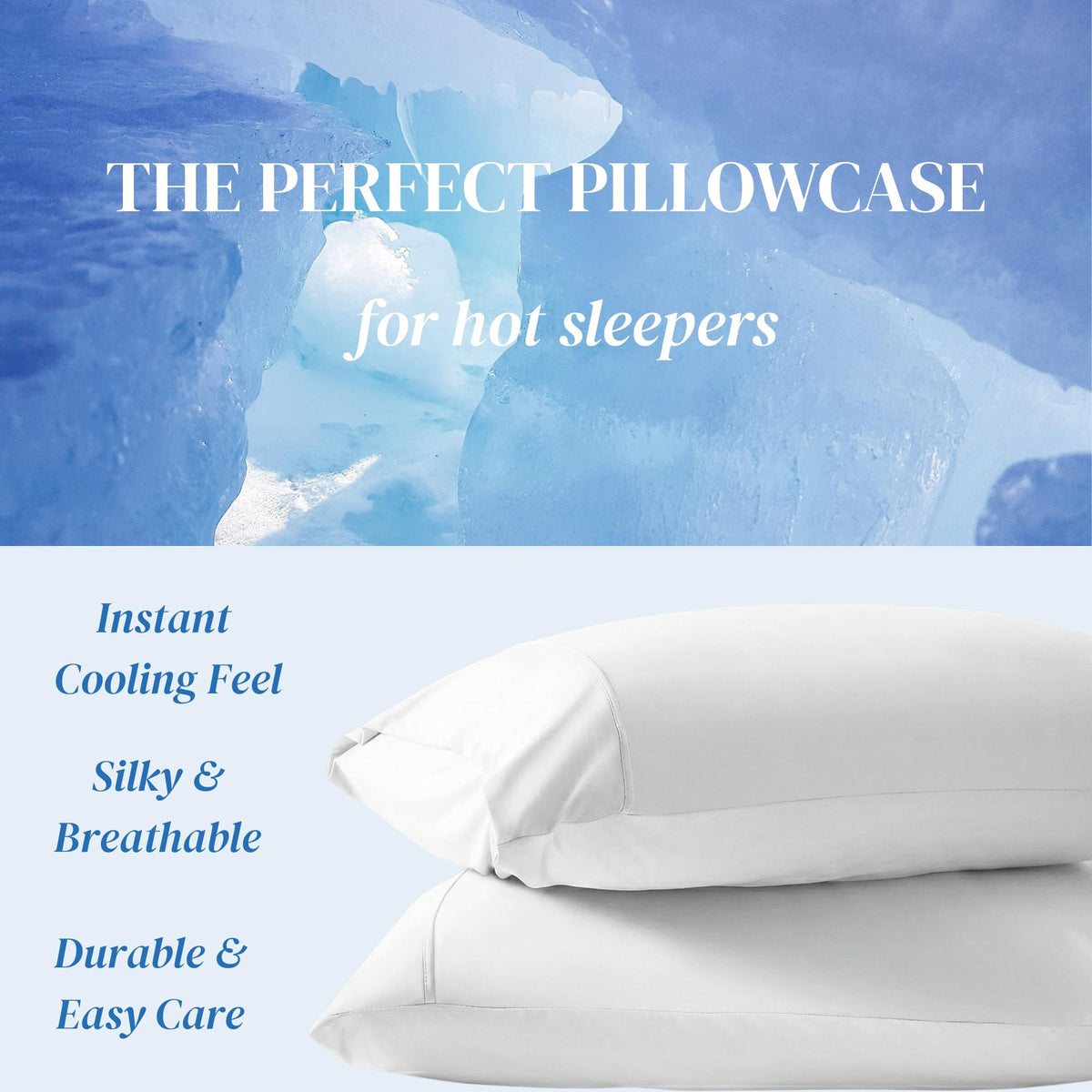 King Size Soft Down Alternative Bed Pillows with Cooling Pillowcases F309