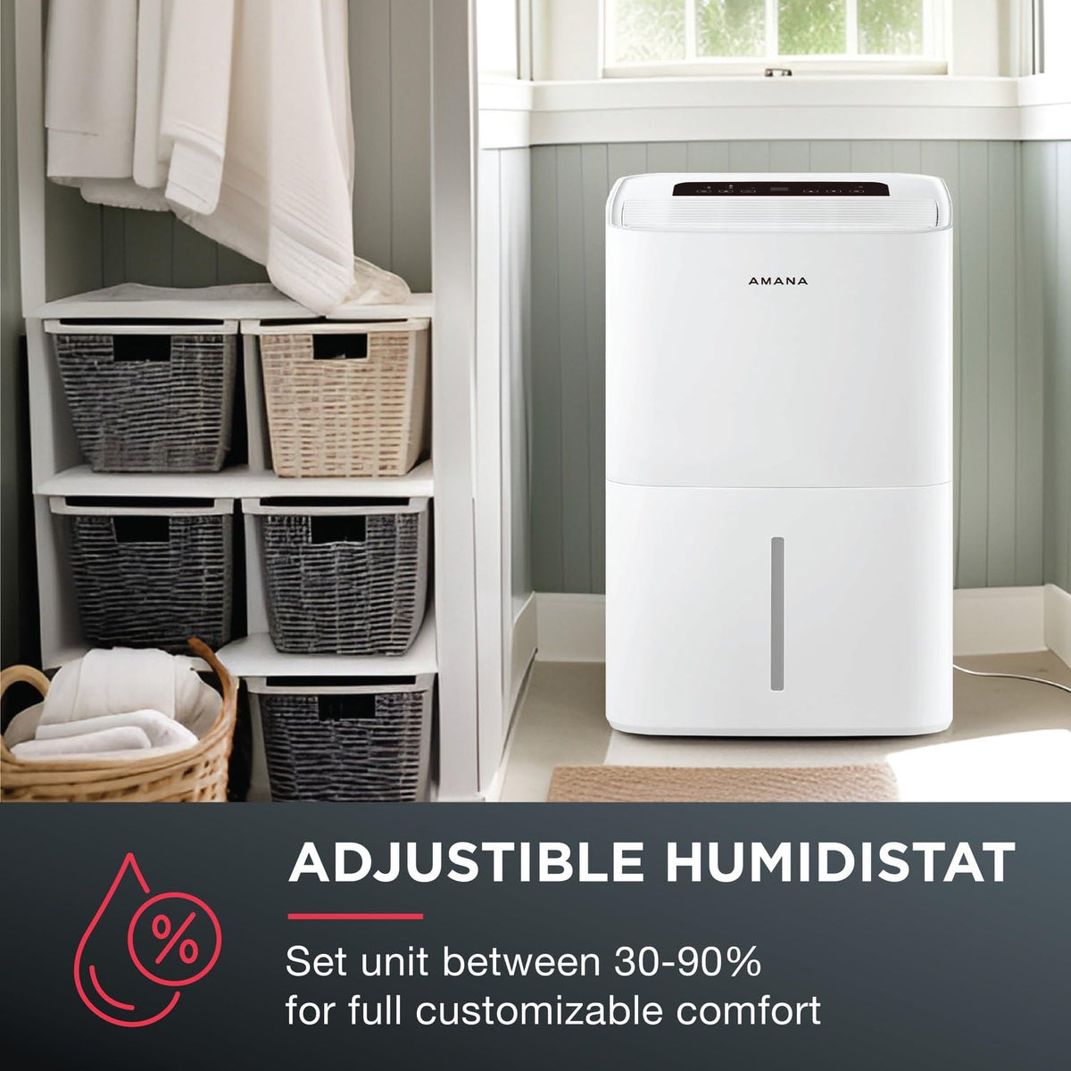 50-Pint Dehumidifier with 3 Speeds and Timer E160