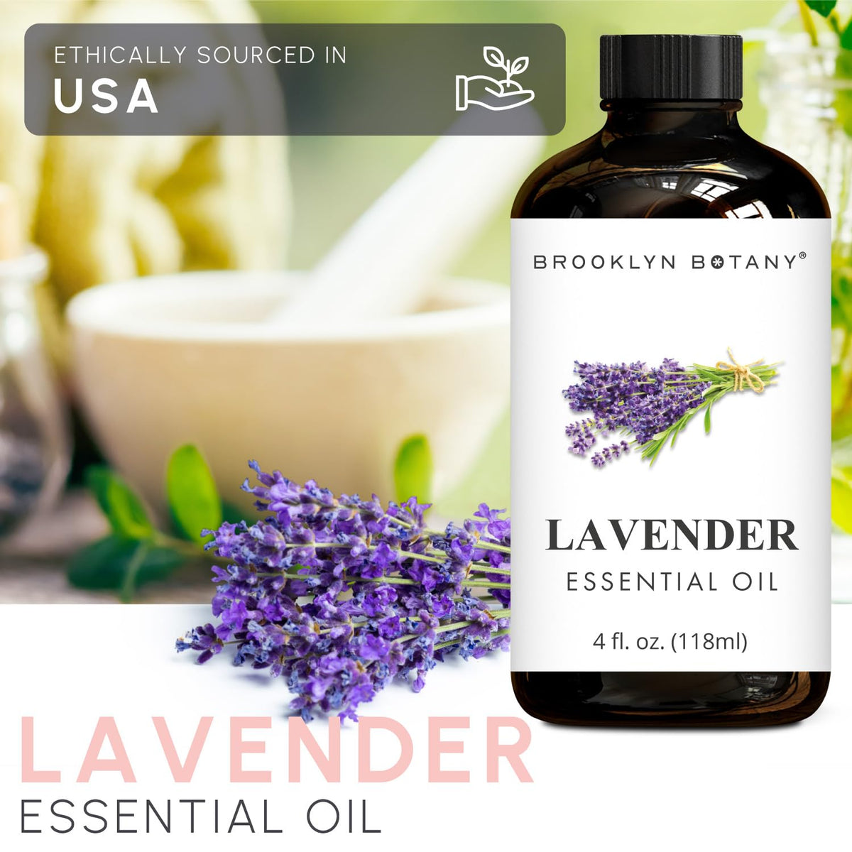 Lavender & Tea Tree Essential Oils 4 Fl Oz Pack of 2 G887257