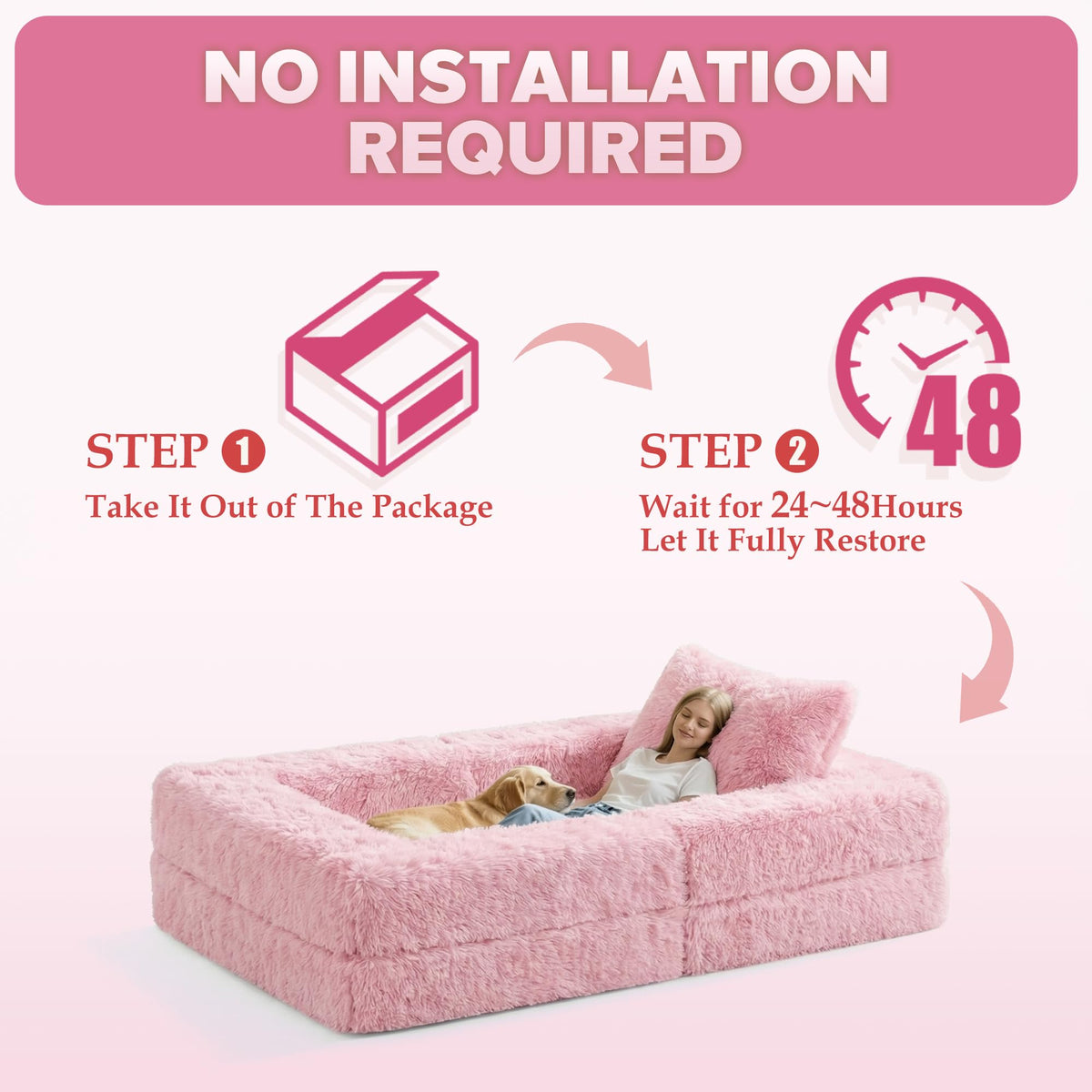 Convertible Sofa Bed 3-in-1 Futon with Pillow M2259