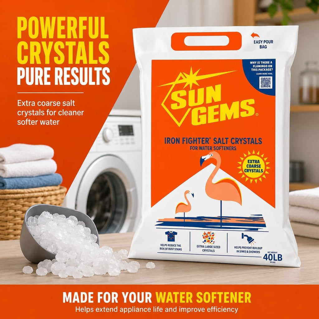 Water Softener Salt Crystals 40 lb Extra Coarse Q65413
