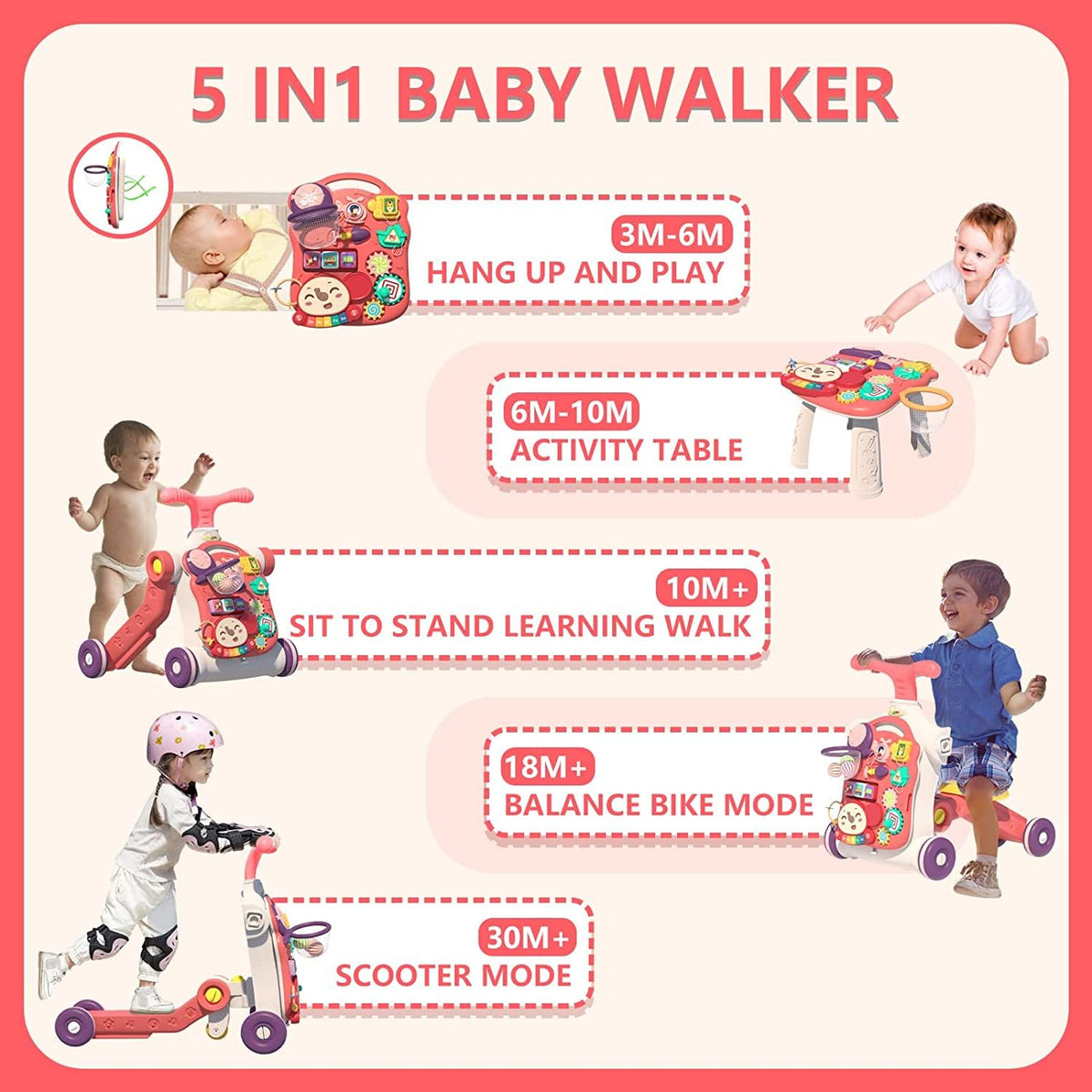 5 in 1 Baby Walker G6865