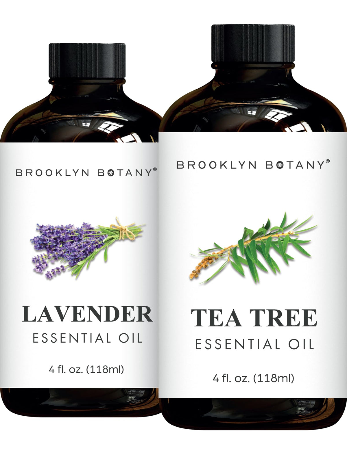 Lavender & Tea Tree Essential Oils 4 Fl Oz Pack of 2 G887257
