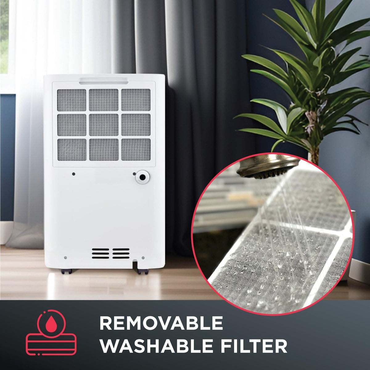 50-Pint Dehumidifier with 3 Speeds and Timer E160
