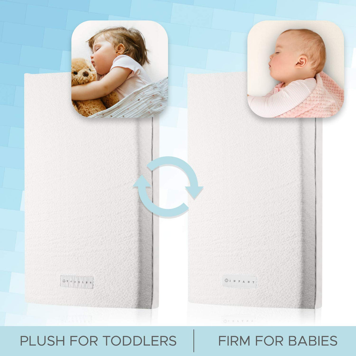 Organic Cotton 2-Sided Memory Foam Crib Mattress U83134