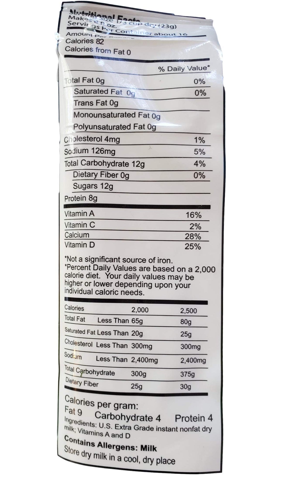 Instant Nonfat Dry Milk Powder 12.8 Oz L8318