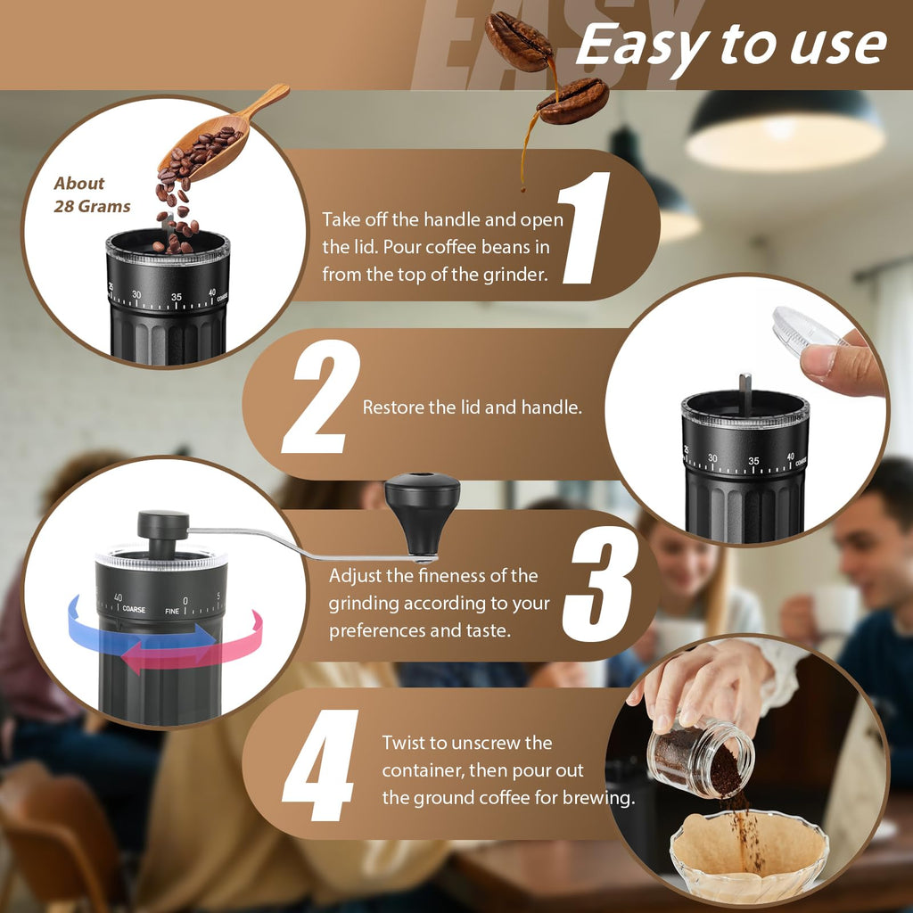 Manual Coffee Grinder with Ceramic Conical Burr X1130