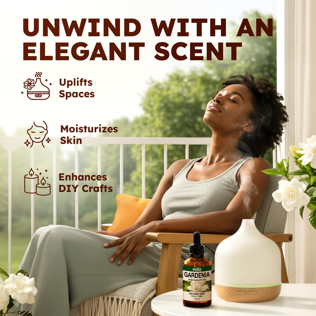 Gardenia & Lavender Essential Oil Set 2X 4 Fl Oz K556980