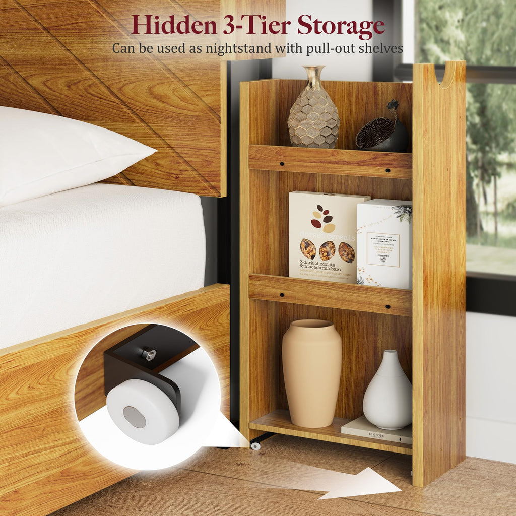 Queen Bed Frame with 4 Drawers T1473