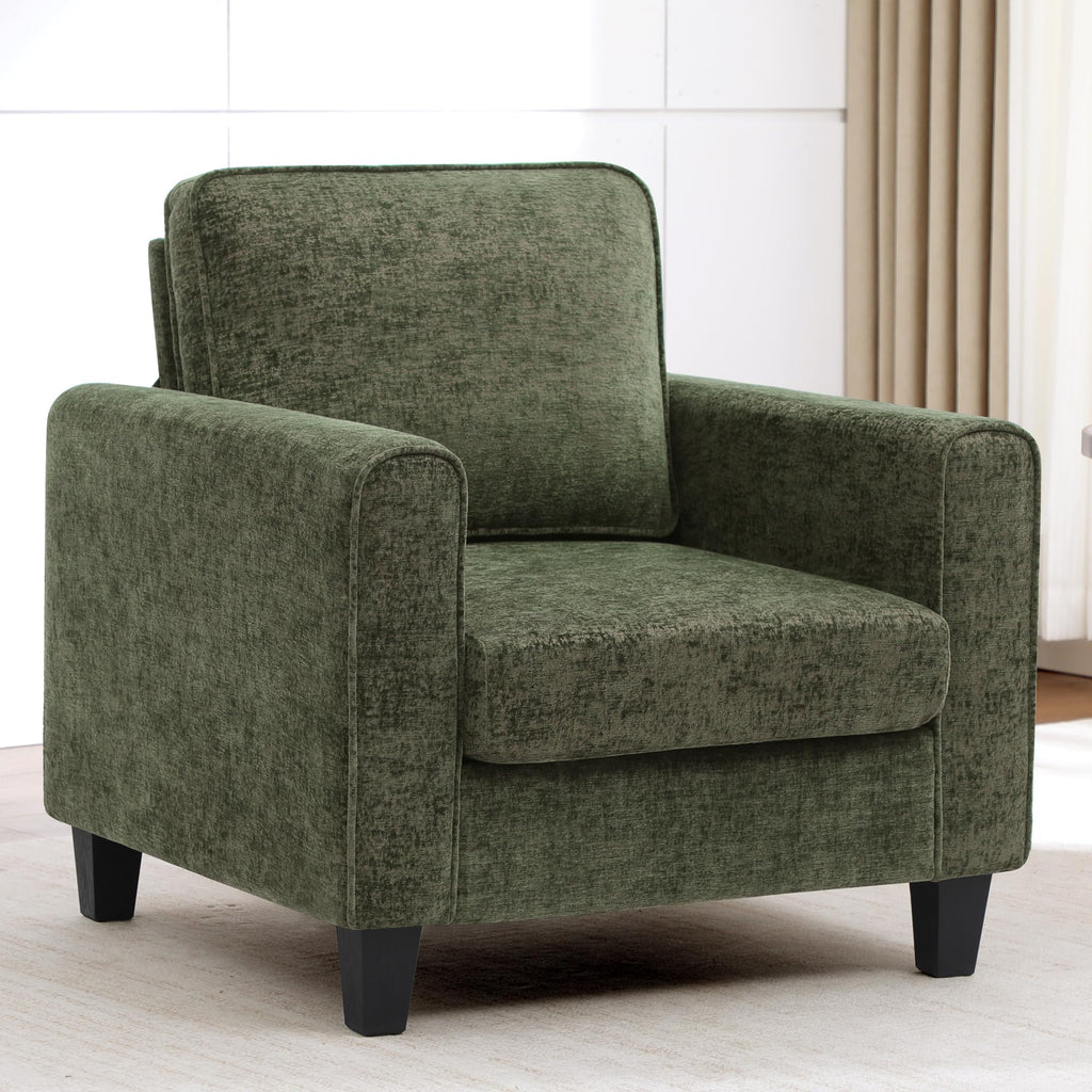 Green Chenille Upholstered Accent Chair X704579