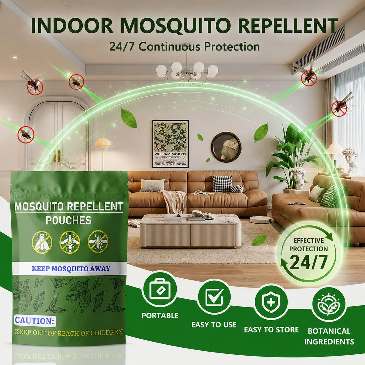 Mosquito Repellent Pouches 60 Days 8 Pack C114