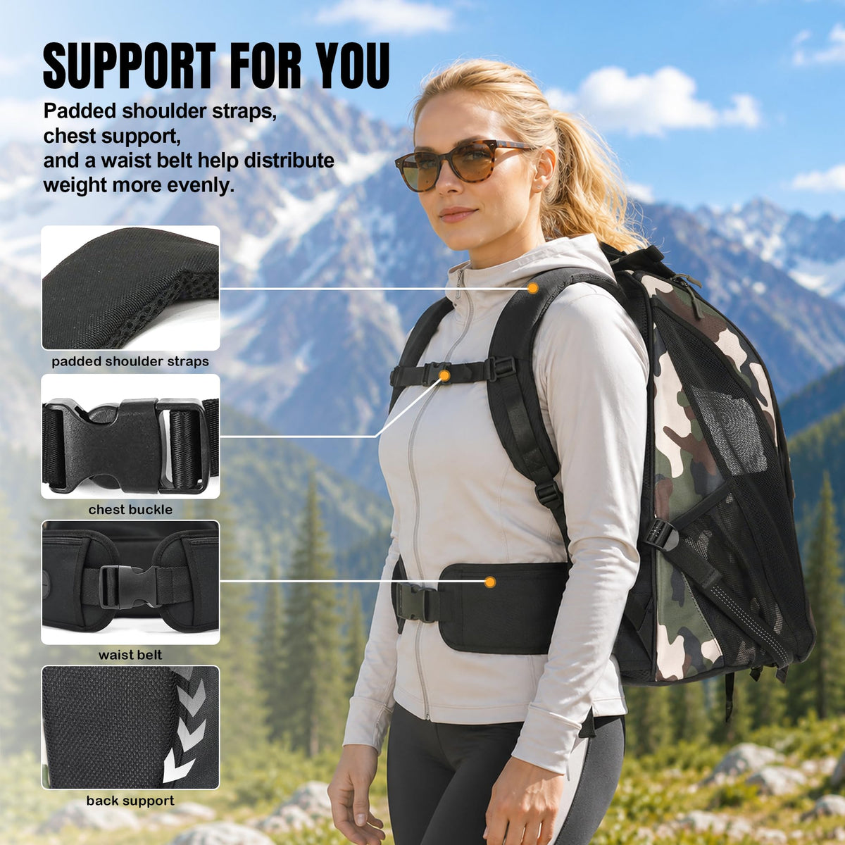 Dog Backpack Carrier Up to 20 lb H4238