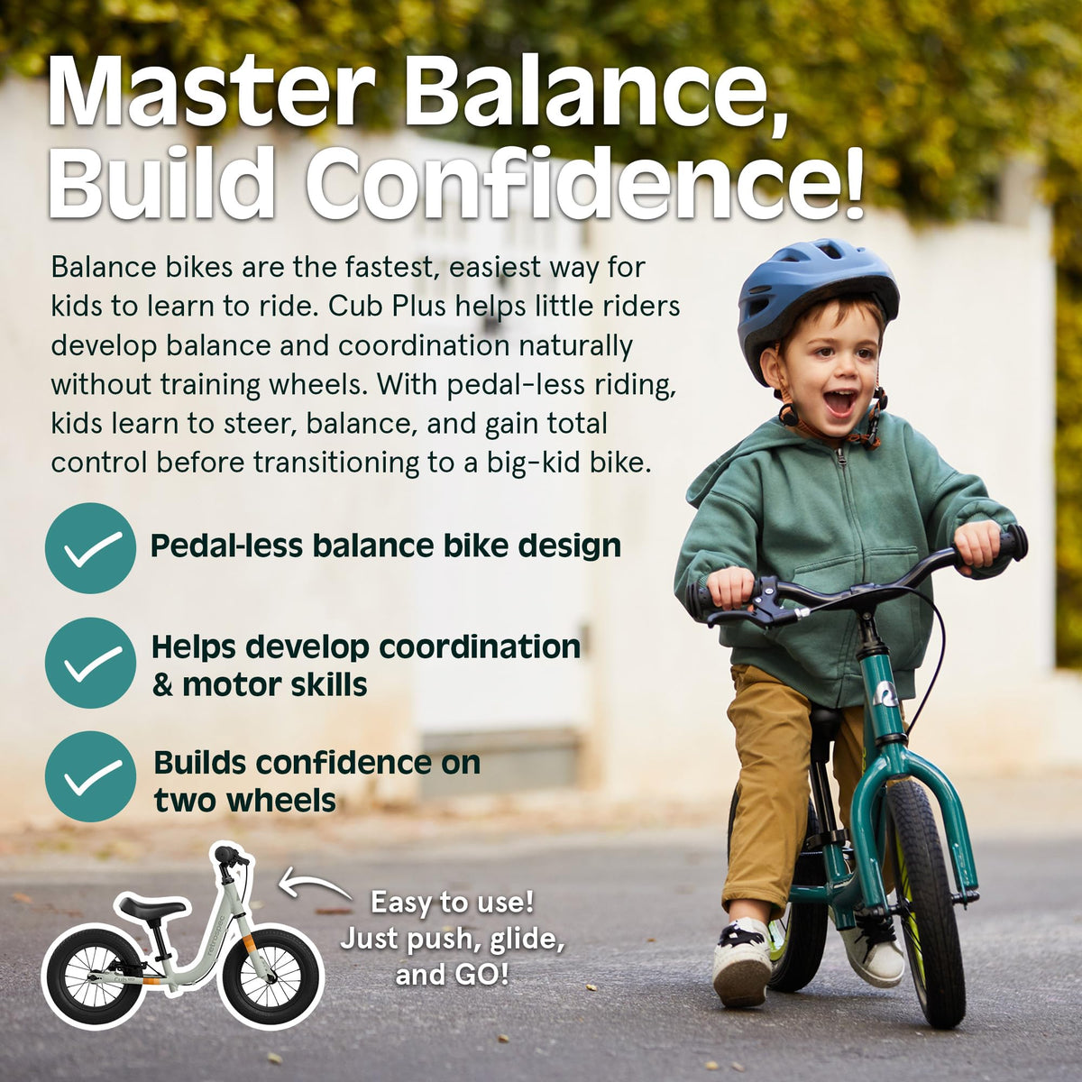 Toddler Balance Bike with Adjustable V-Brake G310874