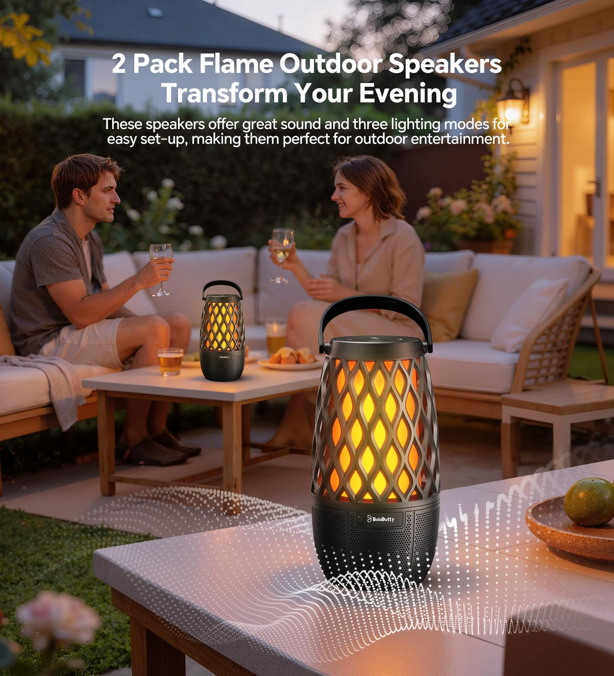IPX5 Waterproof Outdoor Speakers 2 Pack W327975