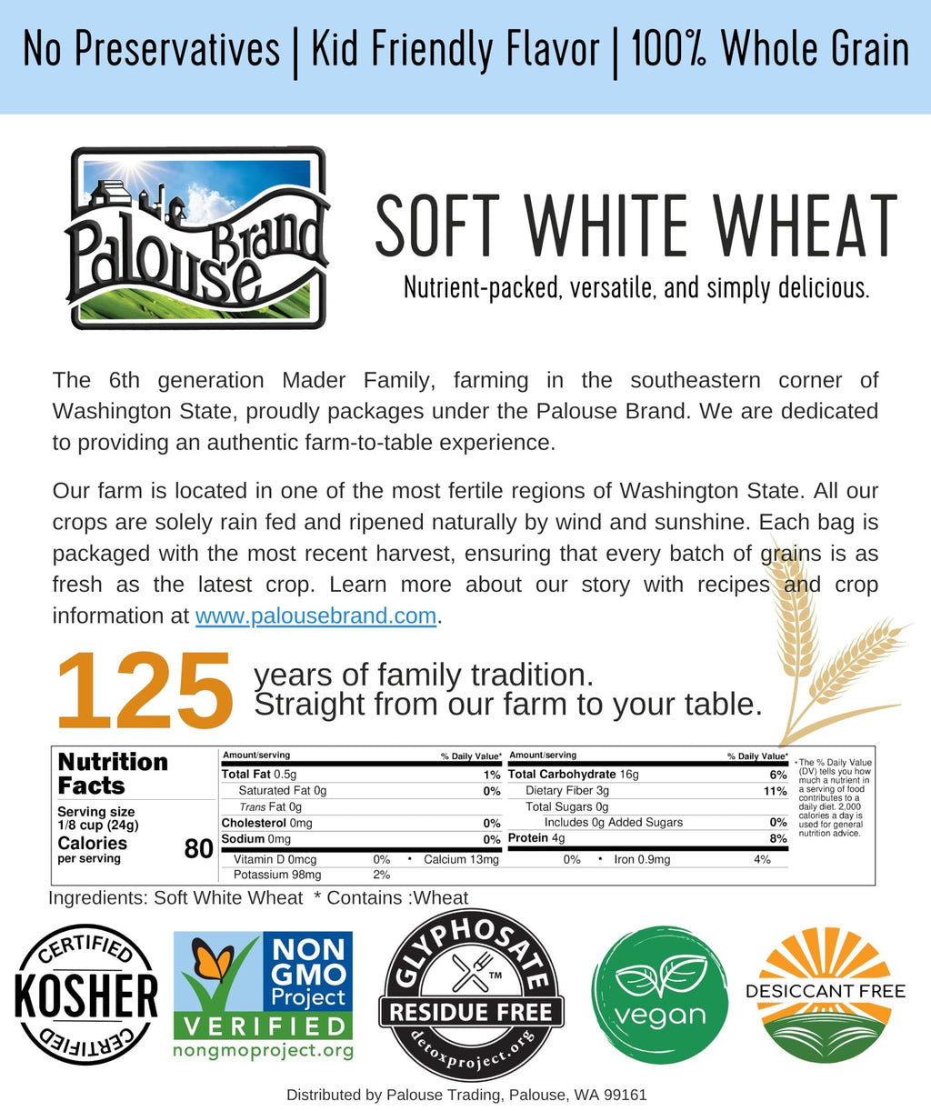 Hard Red Winter and Spring White Wheat Berries 100 LBS P261425