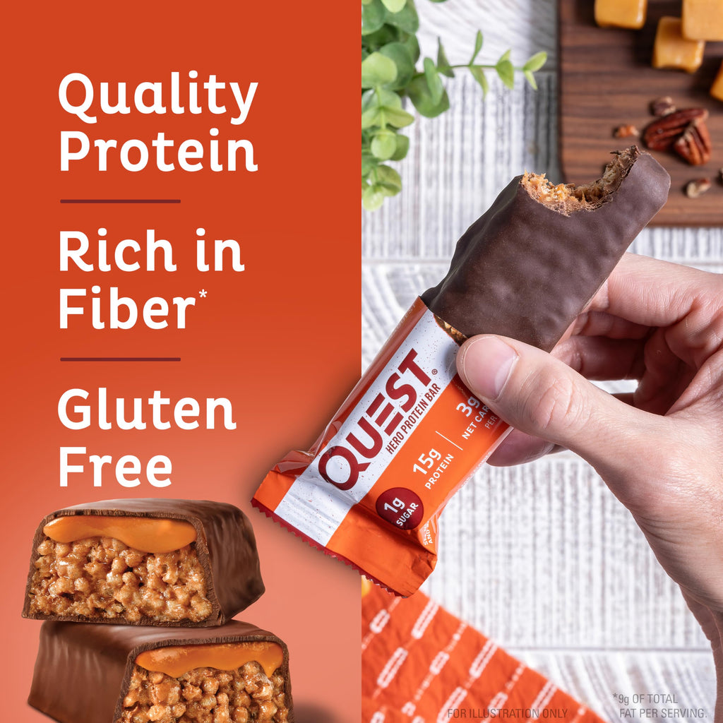 Salted Caramel Protein Shake 4 Count and Chocolate Caramel Pecan Protein Bar 12 Count L9823