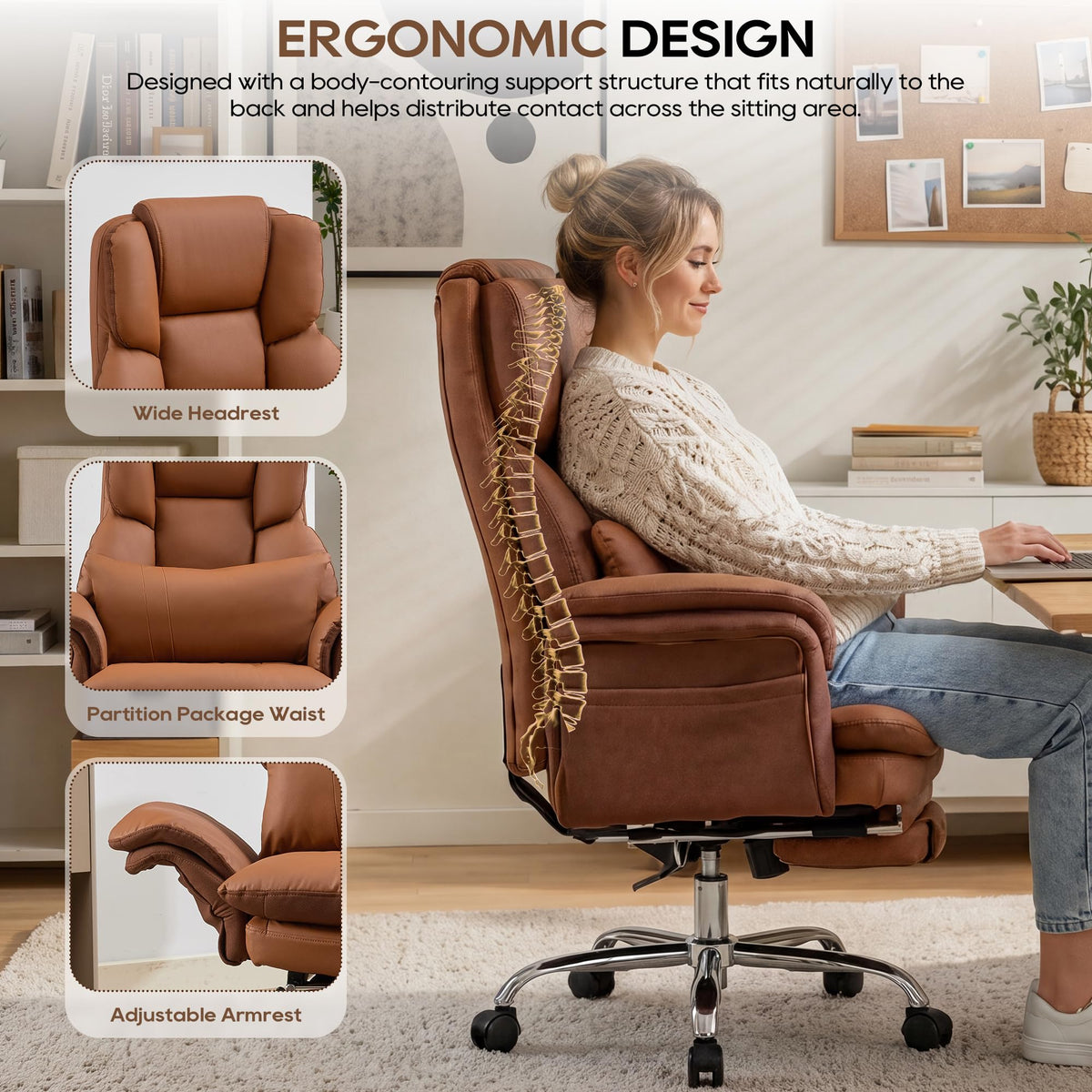 Criss Cross Legged Office Chair with Flip Armrests K121