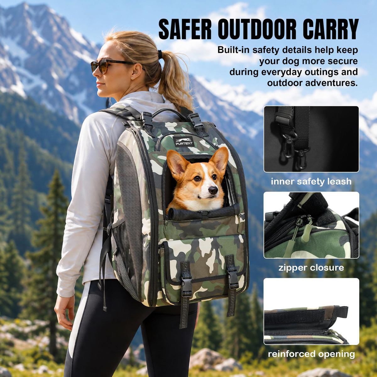 Dog Backpack Carrier Up to 20 lb H4238
