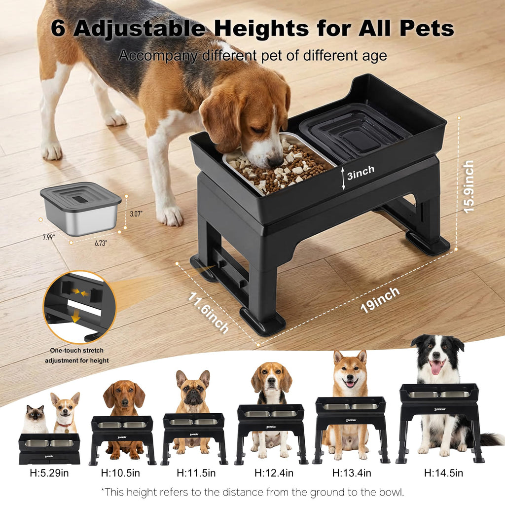 Elevated Dog Bowls with No Spill Water Bowl F873419