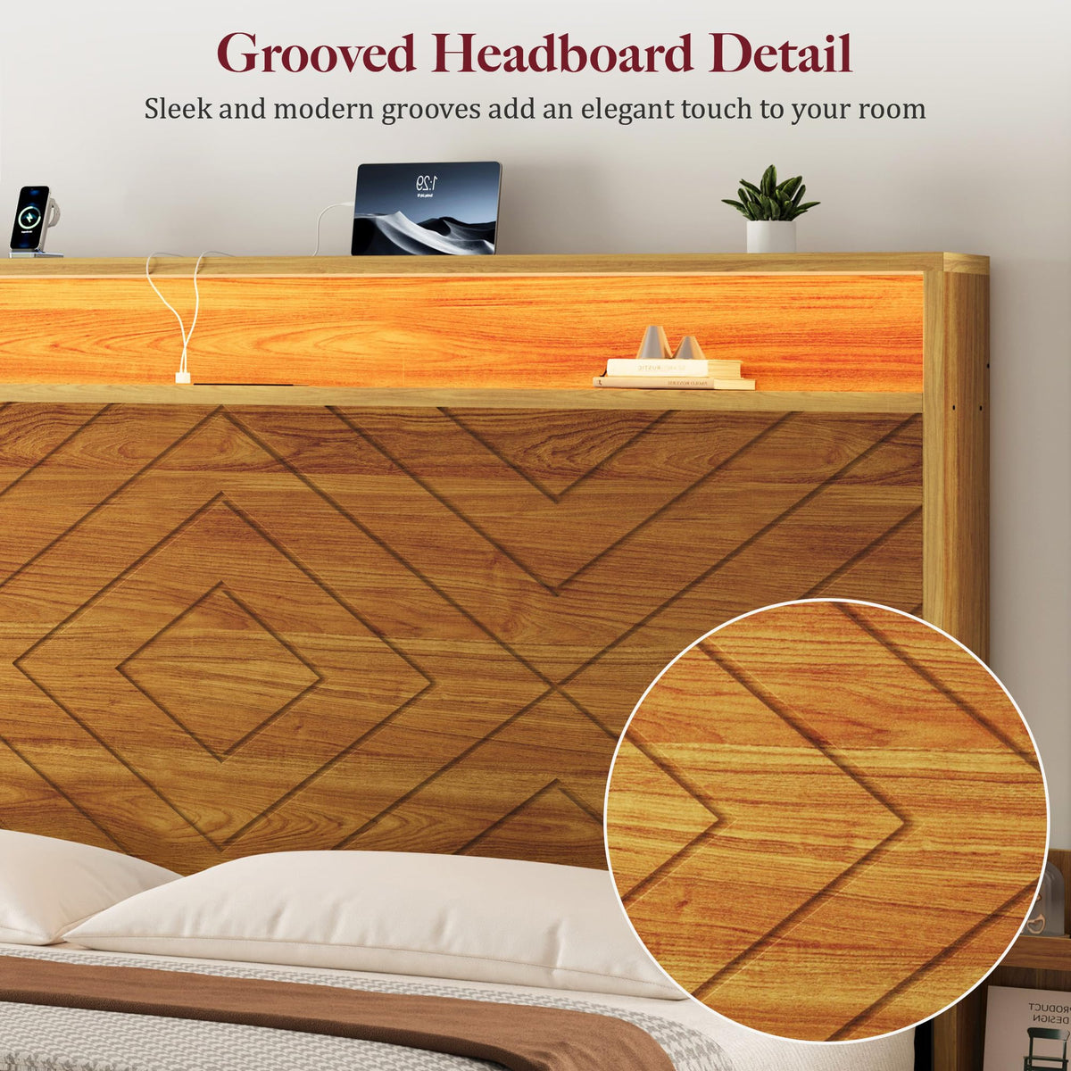 Queen Bed Frame with 4 Drawers T1473