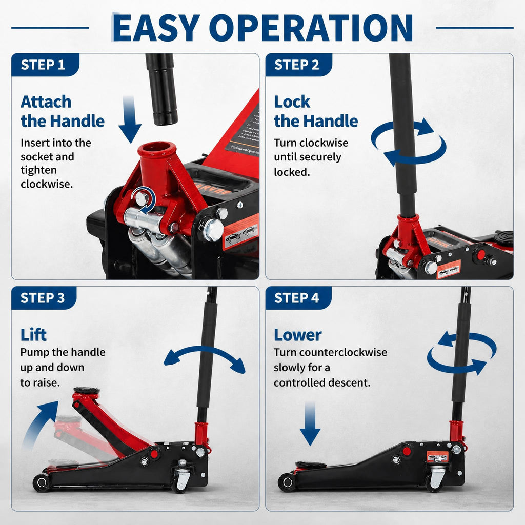 3 Ton Low Profile Steel Hydraulic Floor Jack M86973
