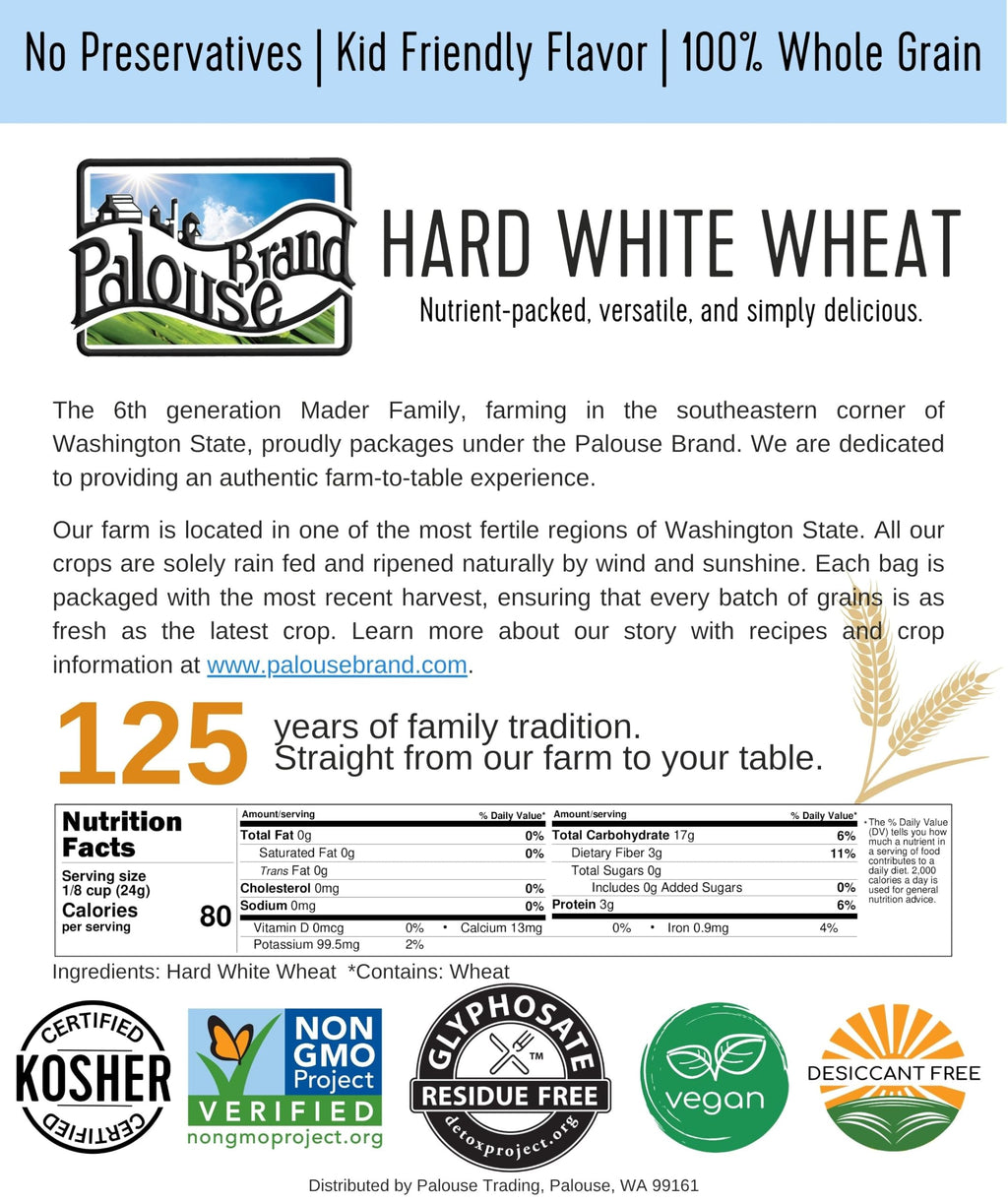 Hard Red Winter and Spring White Wheat Berries 100 LBS P261425