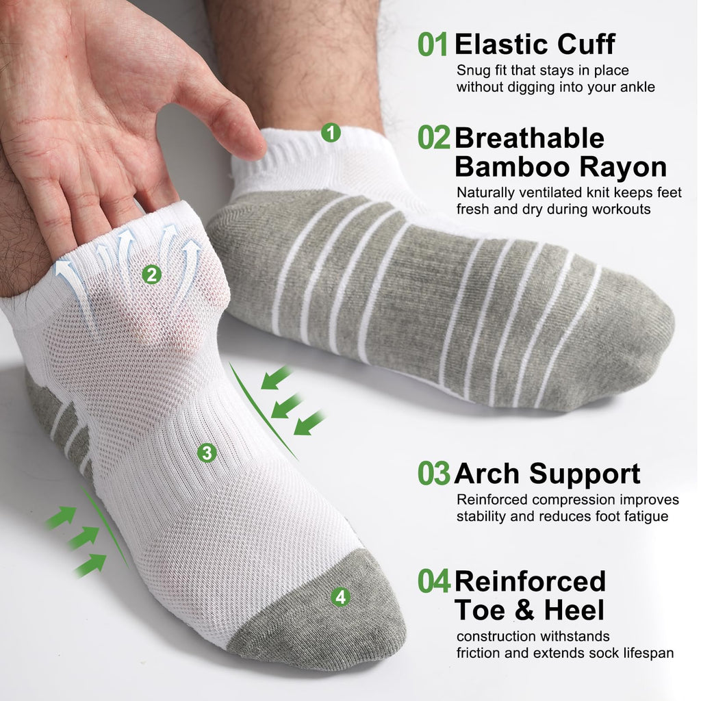 Moisture Wicking Bamboo Viscose Ankle Socks M307486