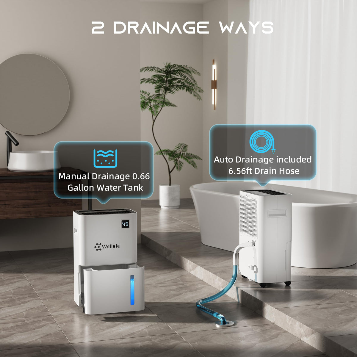 50 Pint Dehumidifier with Drain Hose R8397