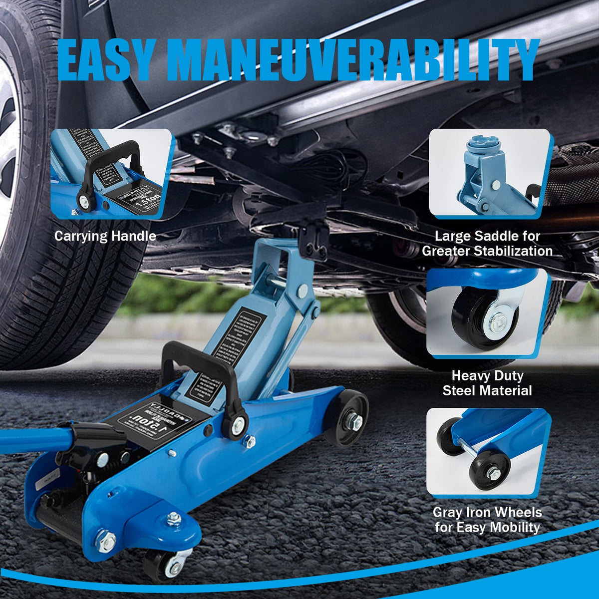1.5 Ton Low Profile Steel Floor Jack F526101