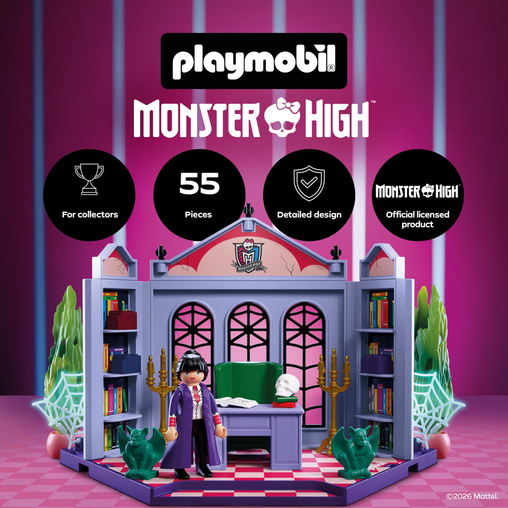 Monster High Office Playset with Desk and Glow-in-the-Dark Spider Webs F9990