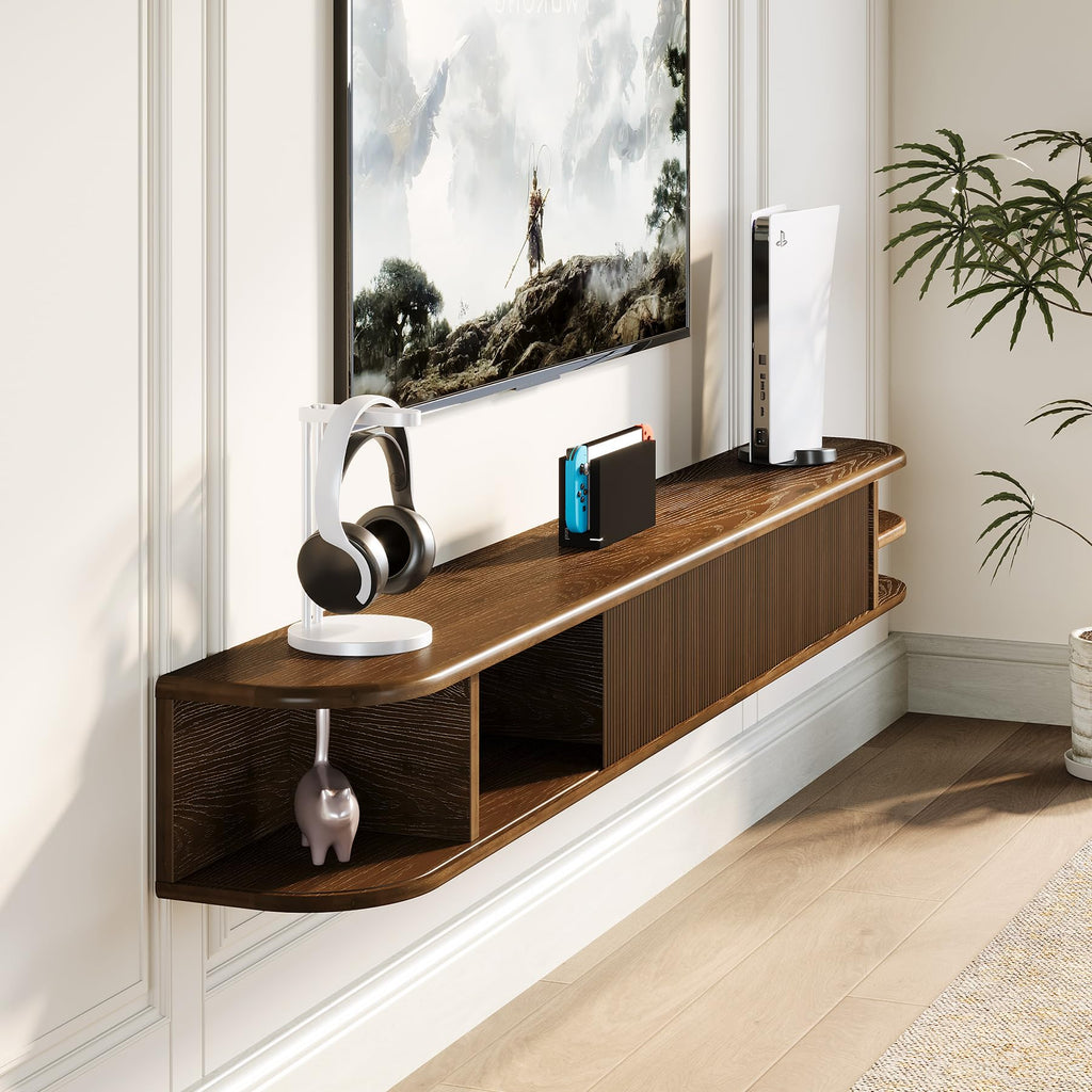 71" Solid Wood Floating TV Stand X6320