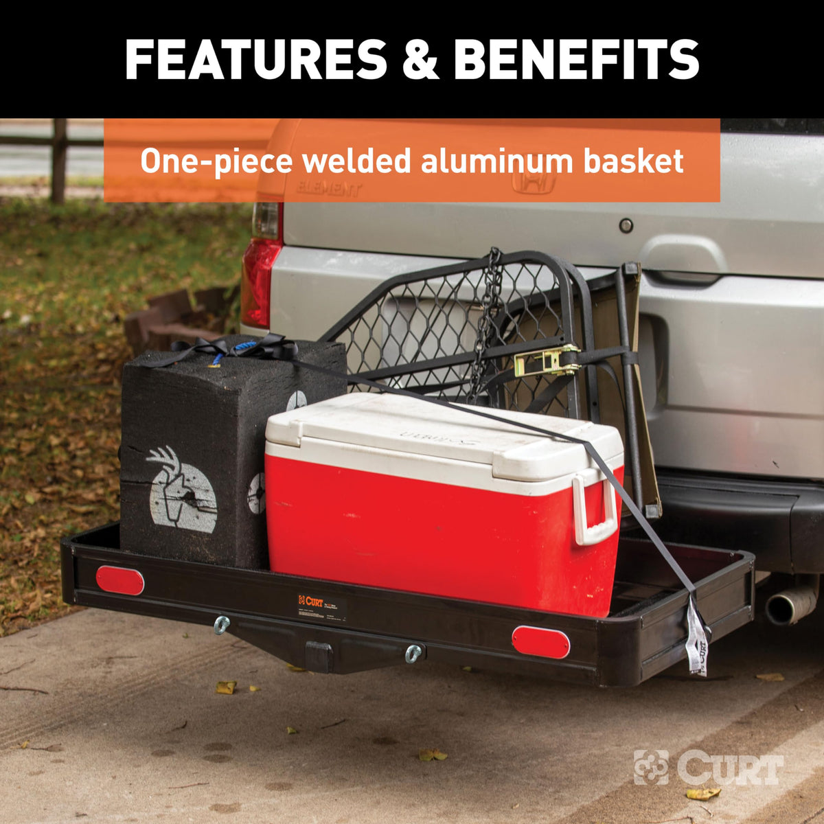 Black Aluminum Hitch Cargo Carrier N980