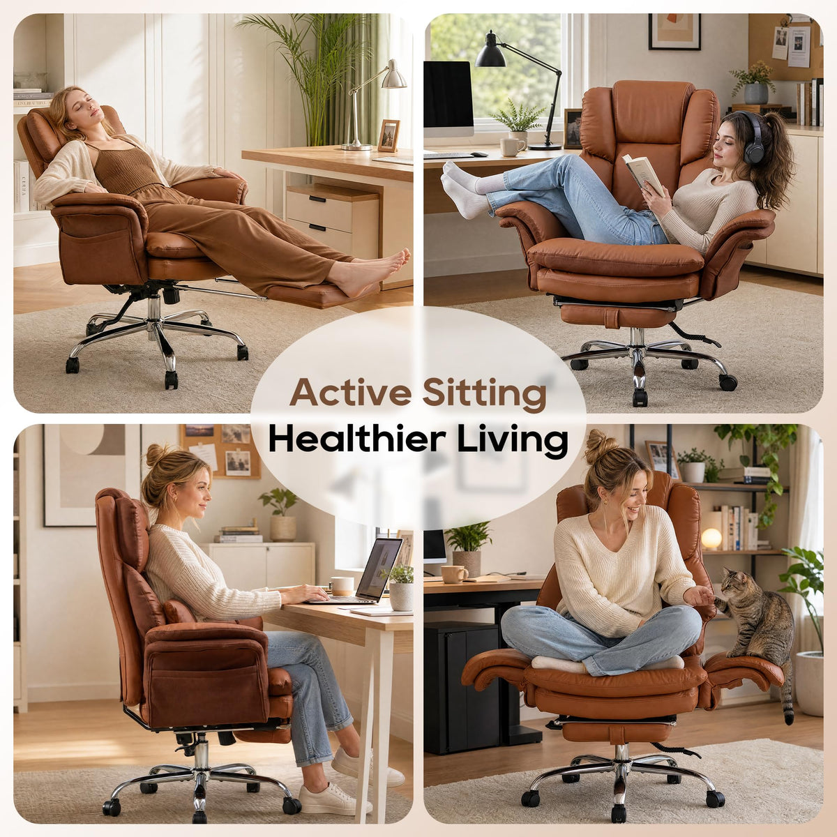 Criss Cross Legged Office Chair with Flip Armrests K121